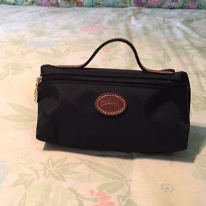 Longchamp nylon cosmetics case.